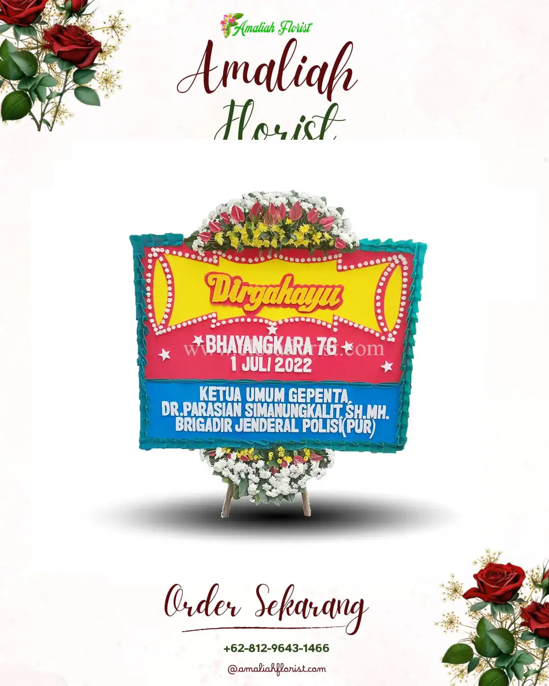 Papan Bunga HUT Ulang Tahun Sanga Sanga